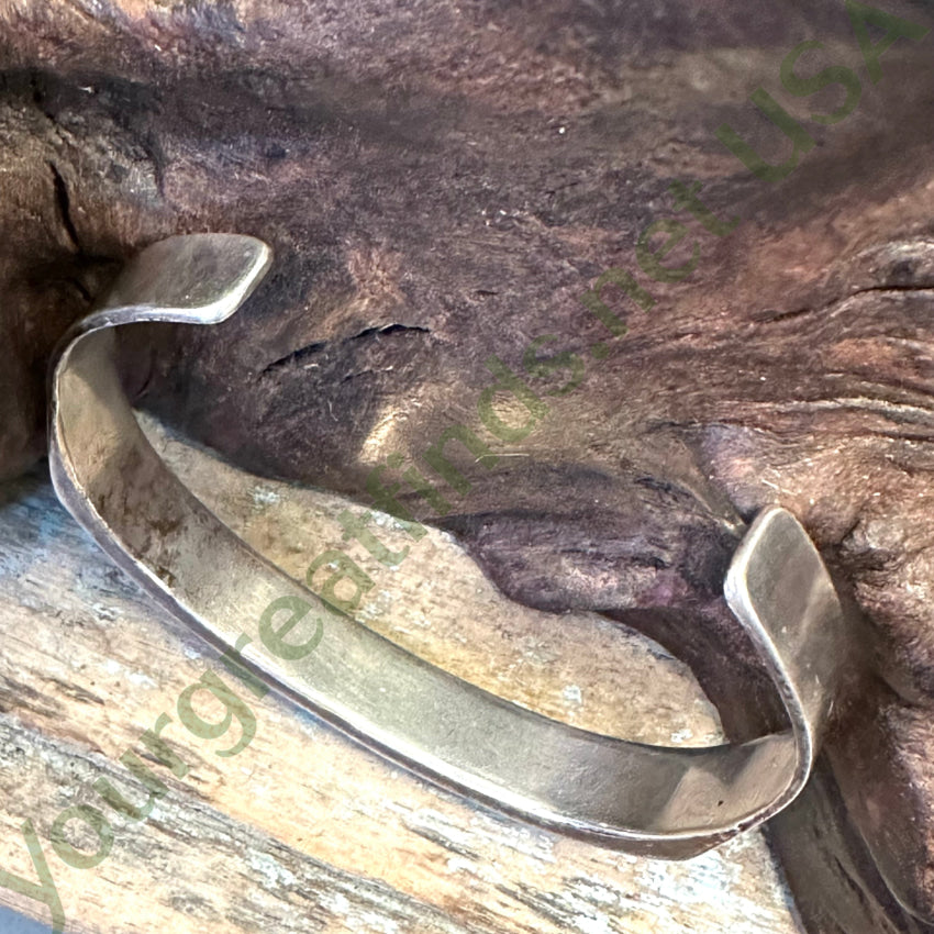 Vintage Zuni Sterling Silver Turquoise Window Pane Bracelet