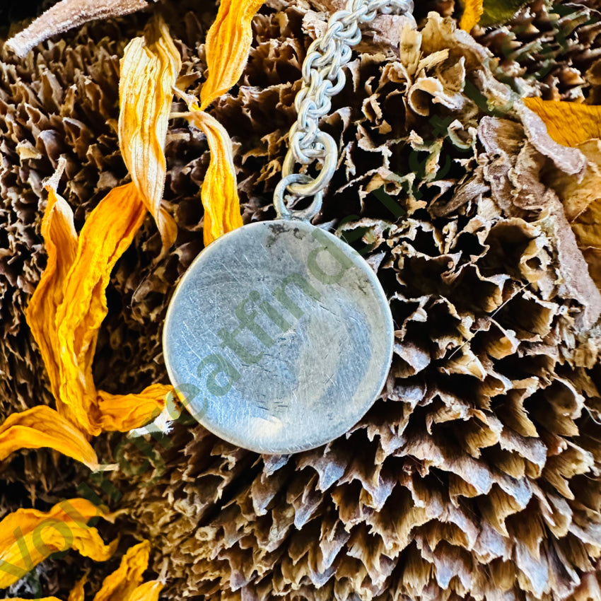 Vintage Zuni Sun God Medallion Necklace Turquoise Inlay