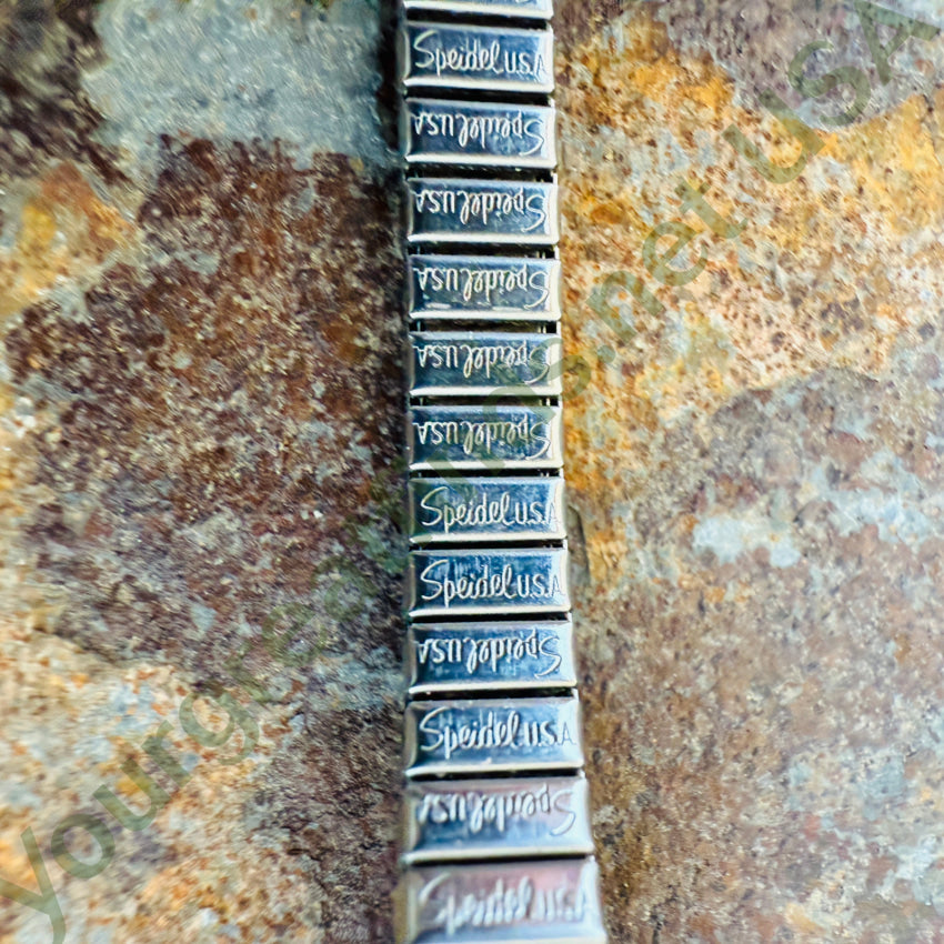 Vintage Zuni Turquoise Dots Flowers Sterling Silver Watch Band Ladies watch band