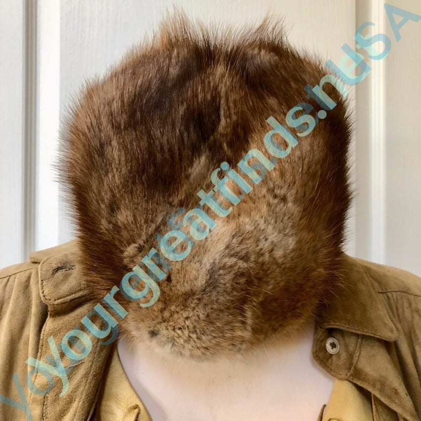 Warm Vintage Fur Hat Quilted Interior Yourgreatfinds