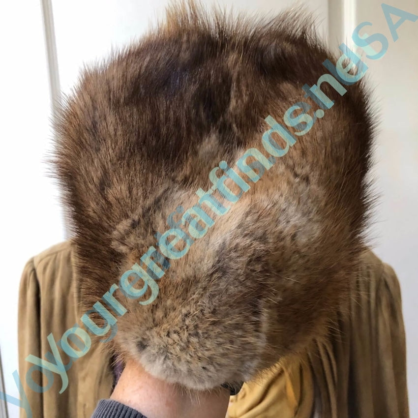 Warm Vintage Fur Hat Quilted Interior Yourgreatfinds
