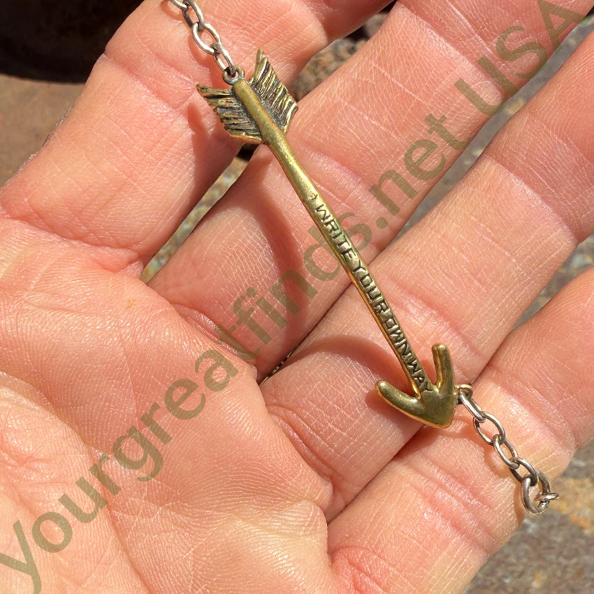 Waxing Poetic Sterling Silver & Bronze Arrow Bracelet ring