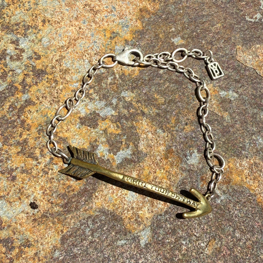 Waxing Poetic Sterling Silver & Bronze Arrow Bracelet ring