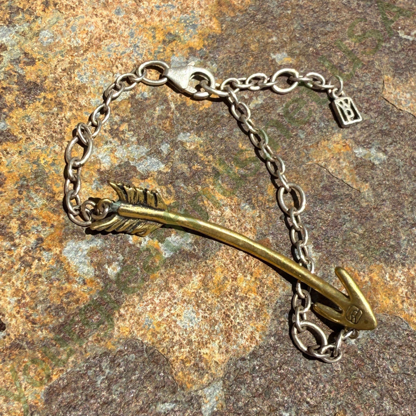 Waxing Poetic Sterling Silver & Bronze Arrow Bracelet ring