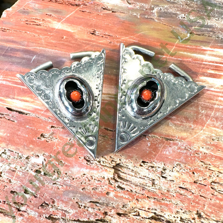 Western Shirt Collar Corners Nickel Silver Bear Track Shadowbox