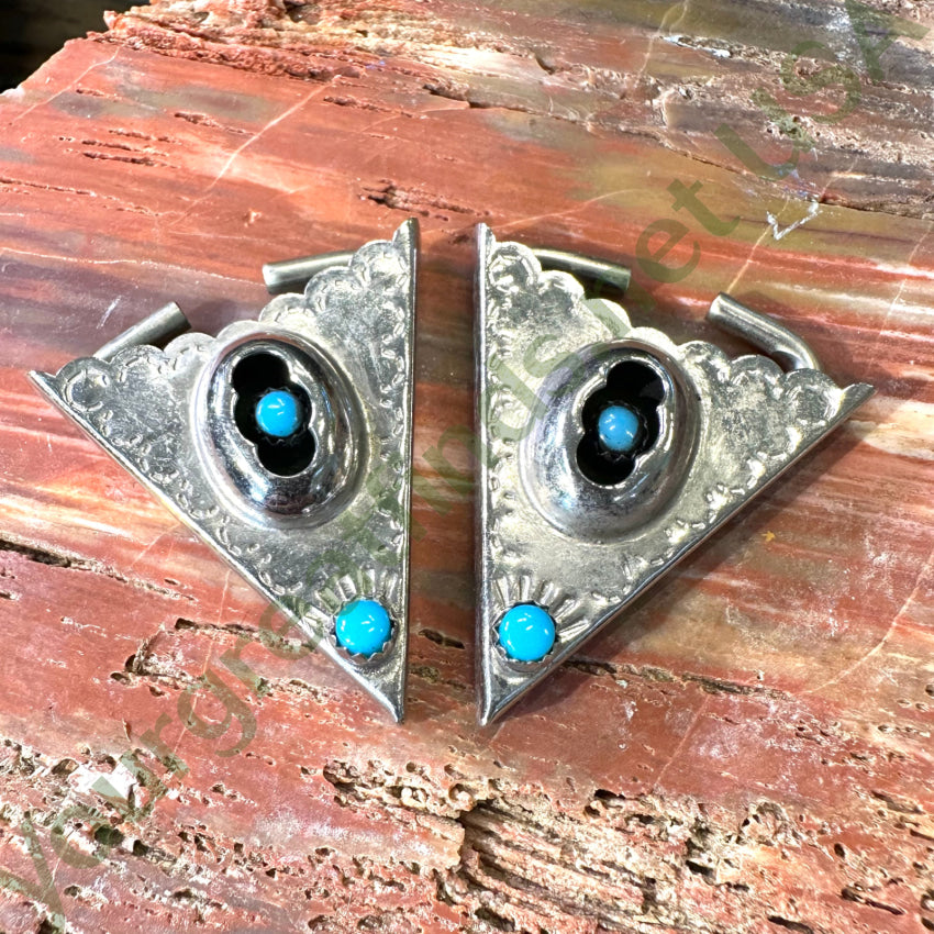 Western Shirt Collar Corners Nickel Silver Bear Track Shadowbox