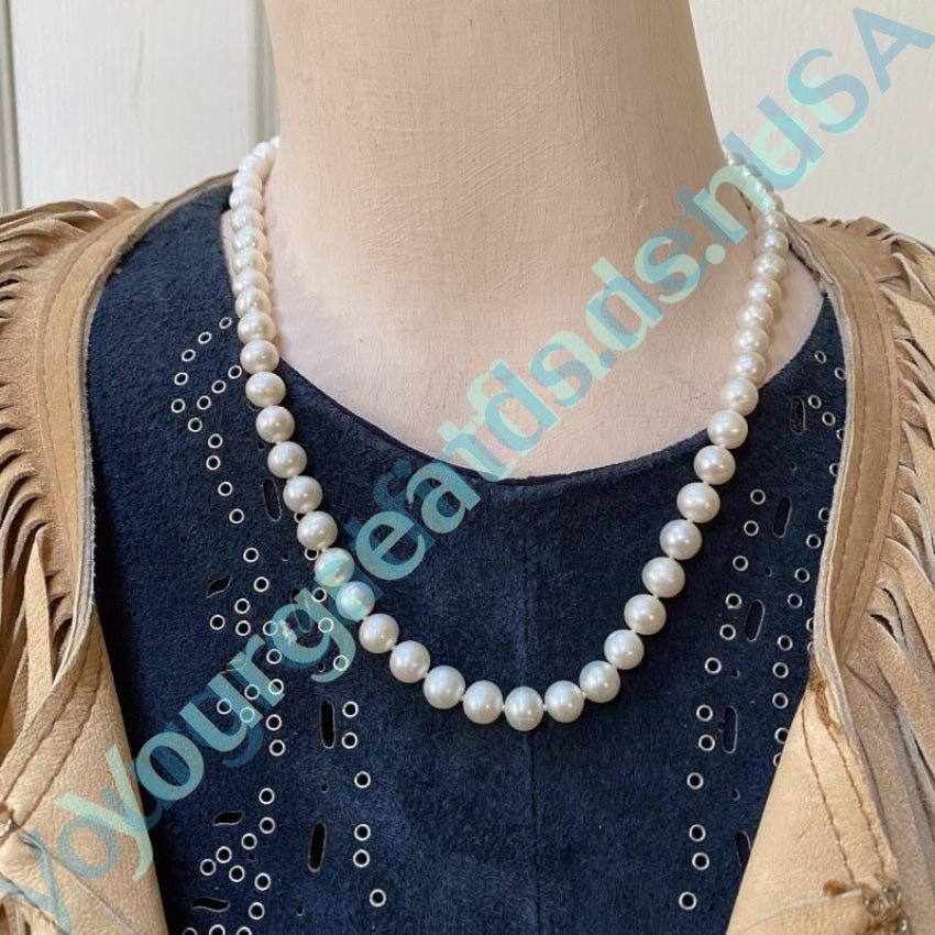 White Freshwater Pearl Necklace Yourgreatfinds