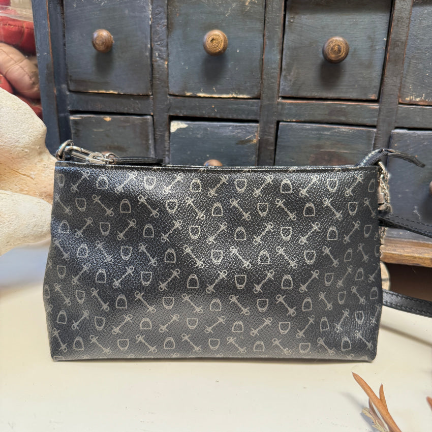 Why Fieldstone Leather Equestrian Handbag Pochette purse