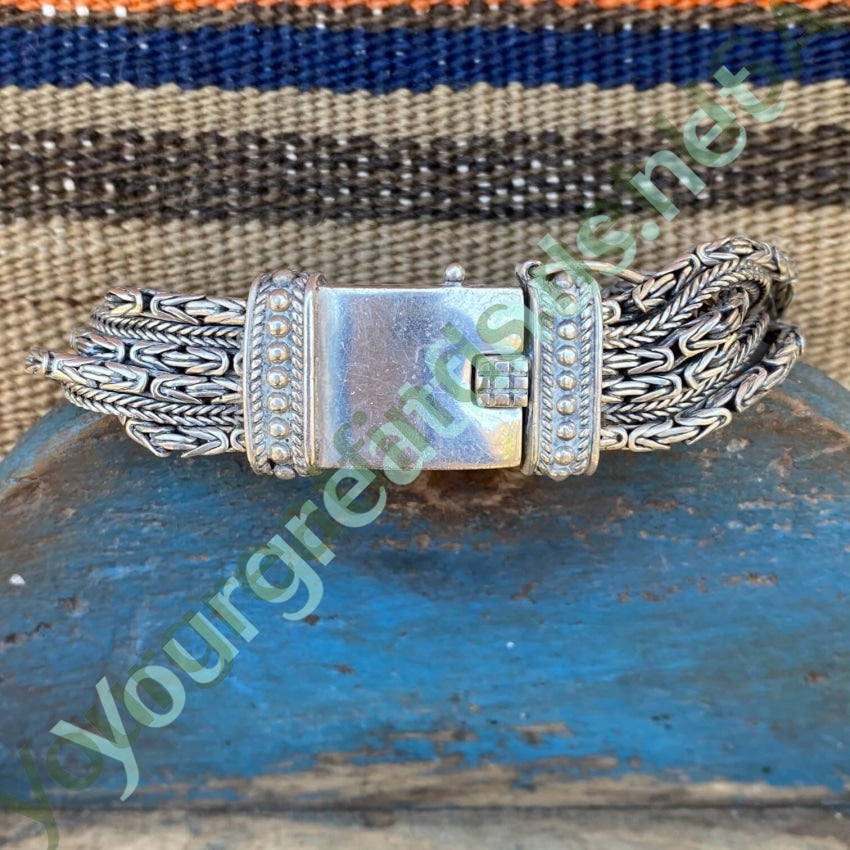 Wide Cable Chain Bracelet in Sterling Silver Yourgreatfinds