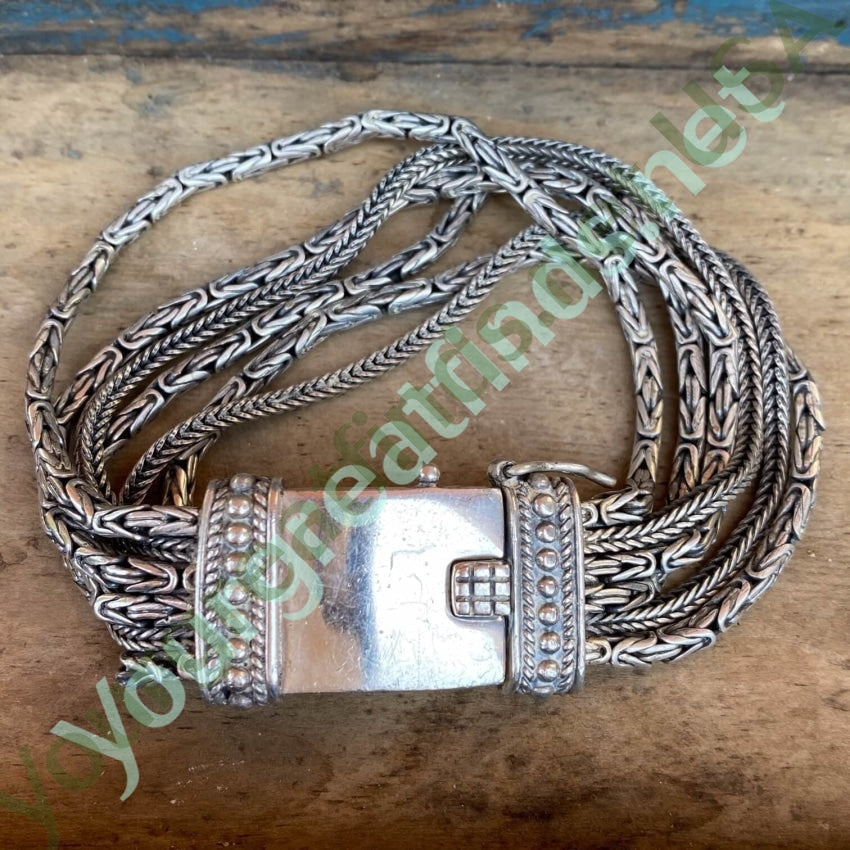 Wide Cable Chain Bracelet in Sterling Silver Yourgreatfinds