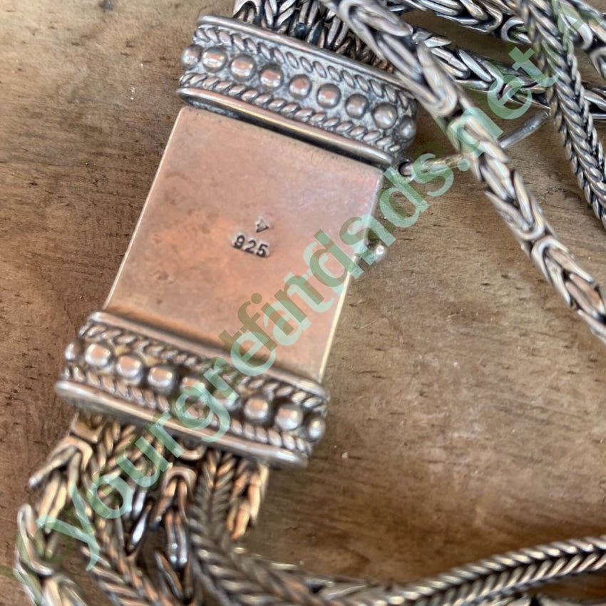 Wide Cable Chain Bracelet in Sterling Silver Yourgreatfinds