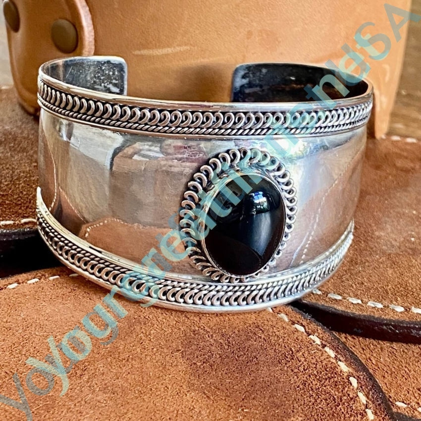 Allison Lee Bracelet - Stamped Sterling Silver Cuff - Navajo Jewelry
