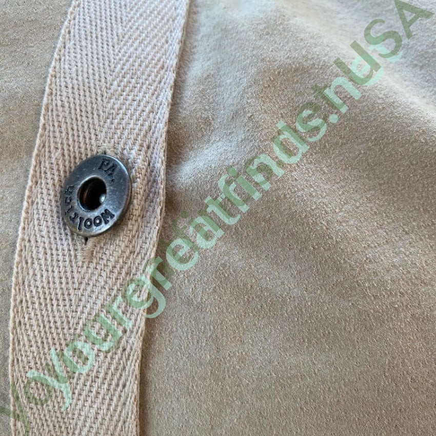 Woolrich Winter White Suede Button Back Throw Pillow Yourgreatfinds