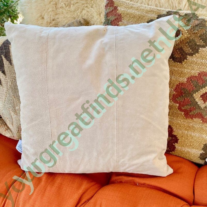 Woolrich Winter White Suede Button Back Throw Pillow Yourgreatfinds