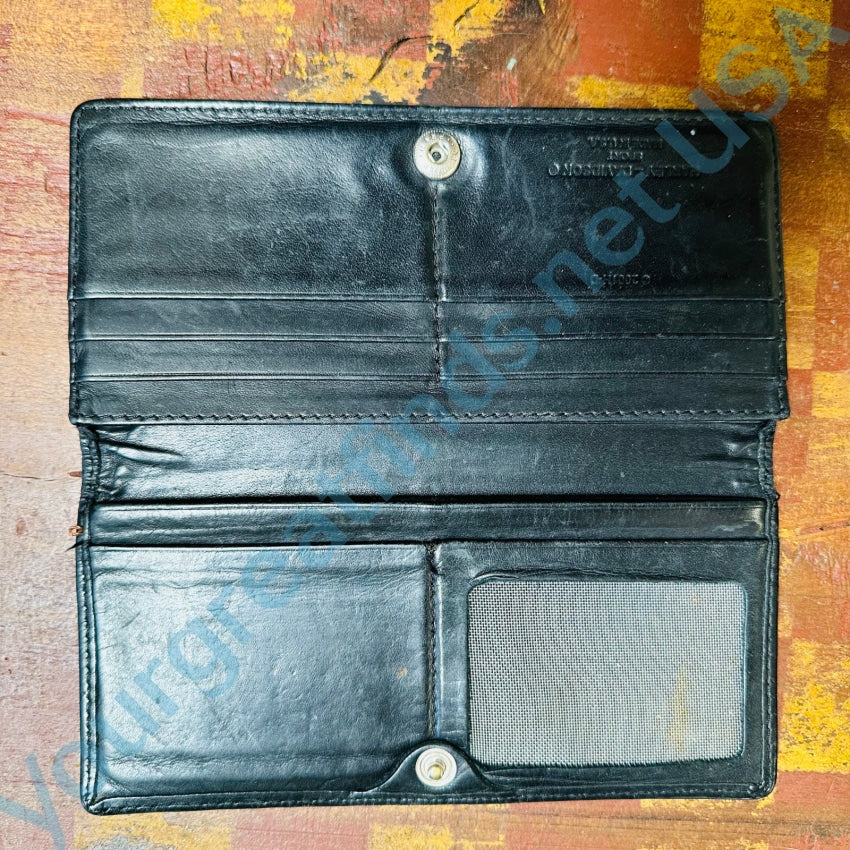 Worn 2001 Black Leather Harley Davidson Wallet