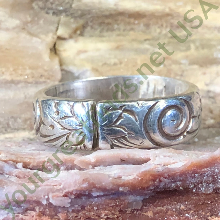 Wrought Fine.999 Sterling Silver Ring Split Shank