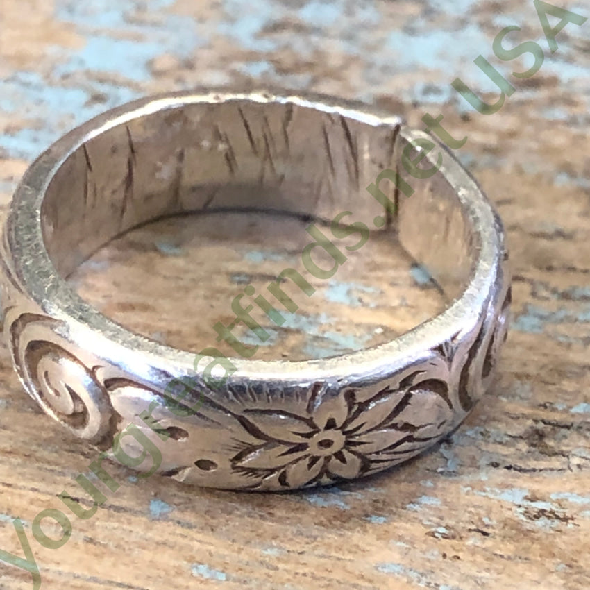 Wrought Fine.999 Sterling Silver Ring Split Shank