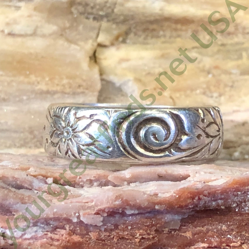 Wrought Fine.999 Sterling Silver Ring Split Shank