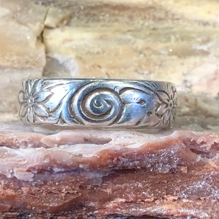 Wrought Fine.999 Sterling Silver Ring Split Shank