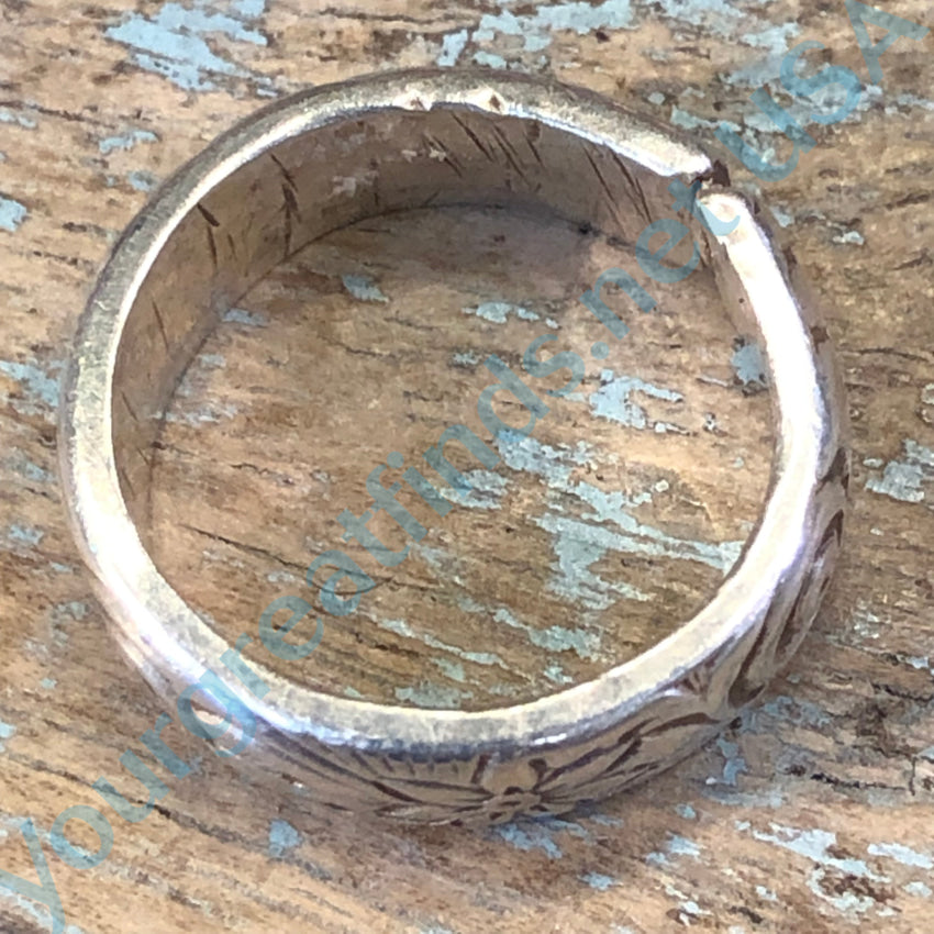 Wrought Fine.999 Sterling Silver Ring Split Shank