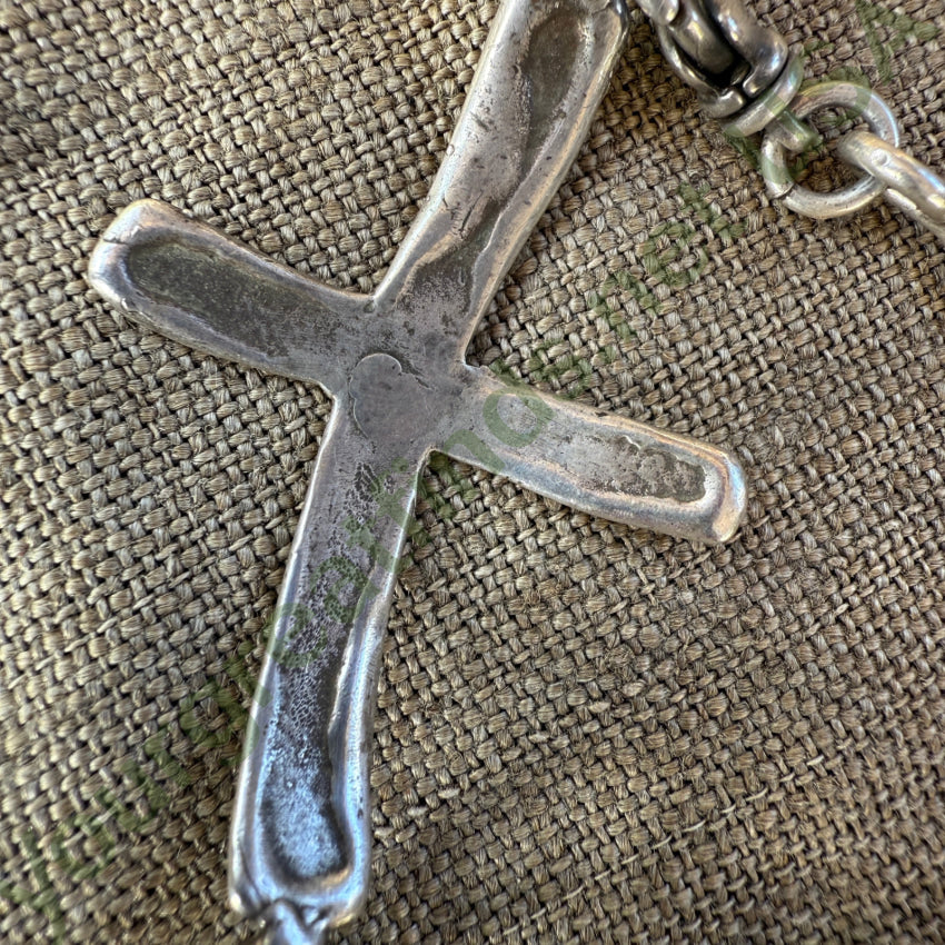 Wrought Sterling Silver Cross Chain Bracelet bracelet