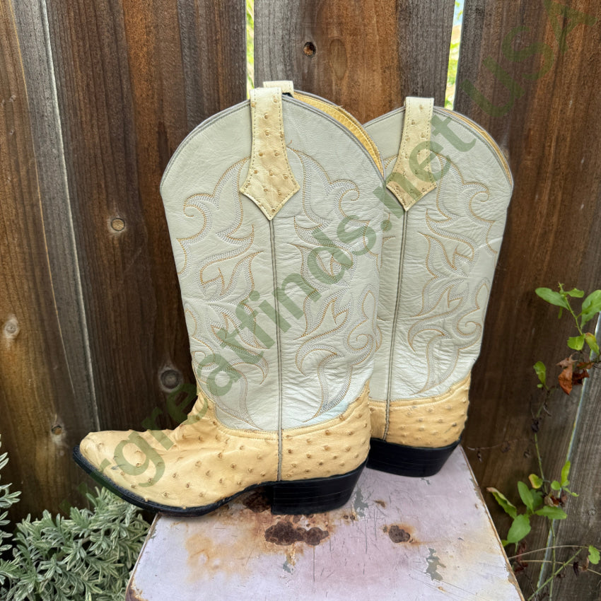 Yucca Boots Exotic Line Ostrich Leather Men’s 7 Women’s 8.5 Western boots