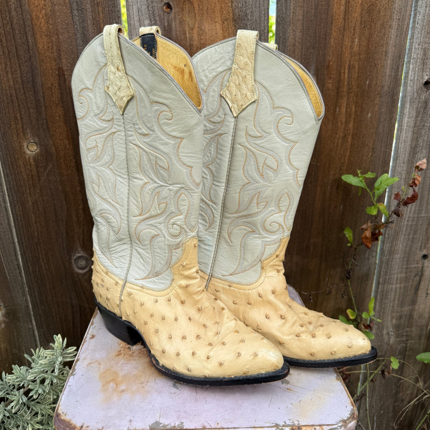 Yucca Boots Exotic Line Ostrich Leather Men’s 7 Women’s 8.5 Western boots