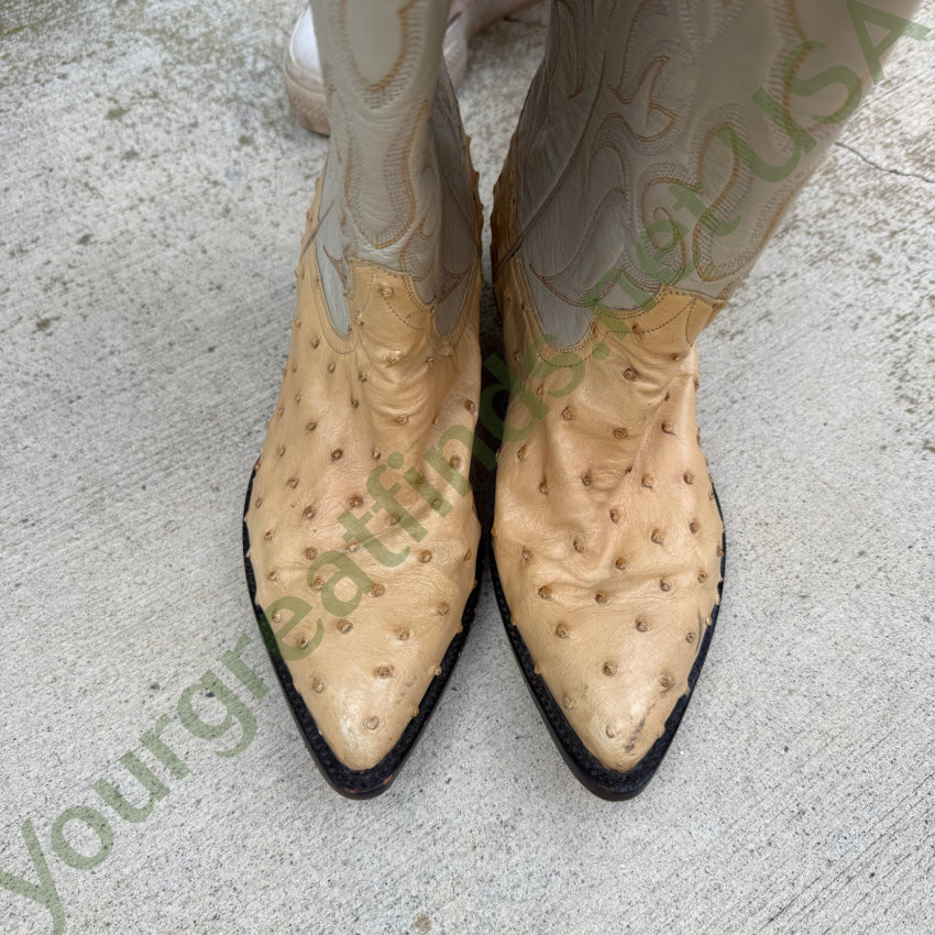 Yucca Boots Exotic Line Ostrich Leather Men’s 7 Women’s 8.5 Western boots