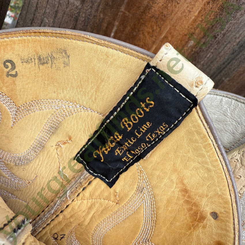 Yucca Boots Exotic Line Ostrich Leather Men’s 7 Women’s 8.5 Western boots