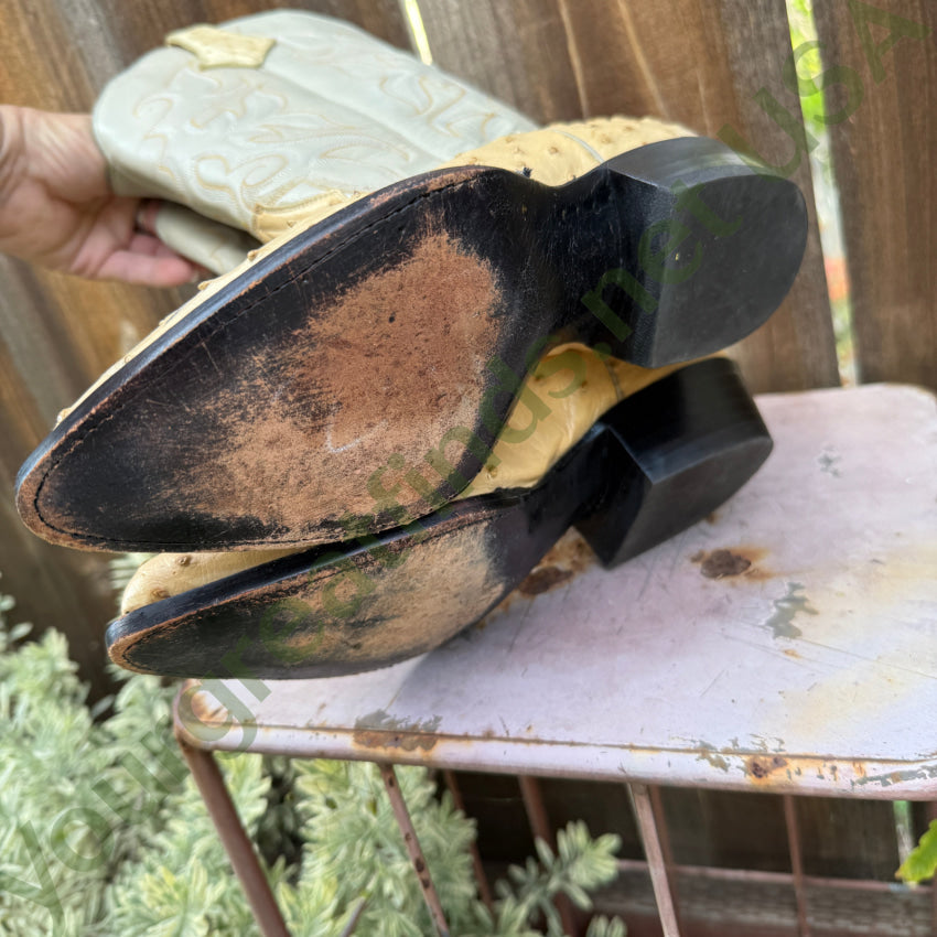 Yucca Boots Exotic Line Ostrich Leather Men’s 7 Women’s 8.5 Western boots