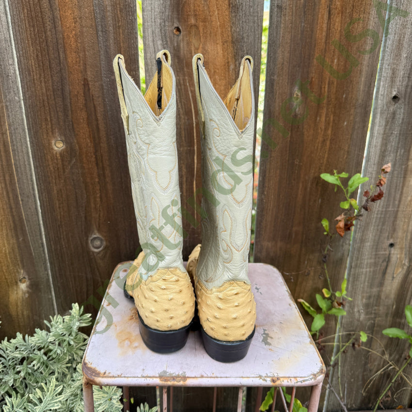Yucca Boots Exotic Line Ostrich Leather Men’s 7 Women’s 8.5 Western boots
