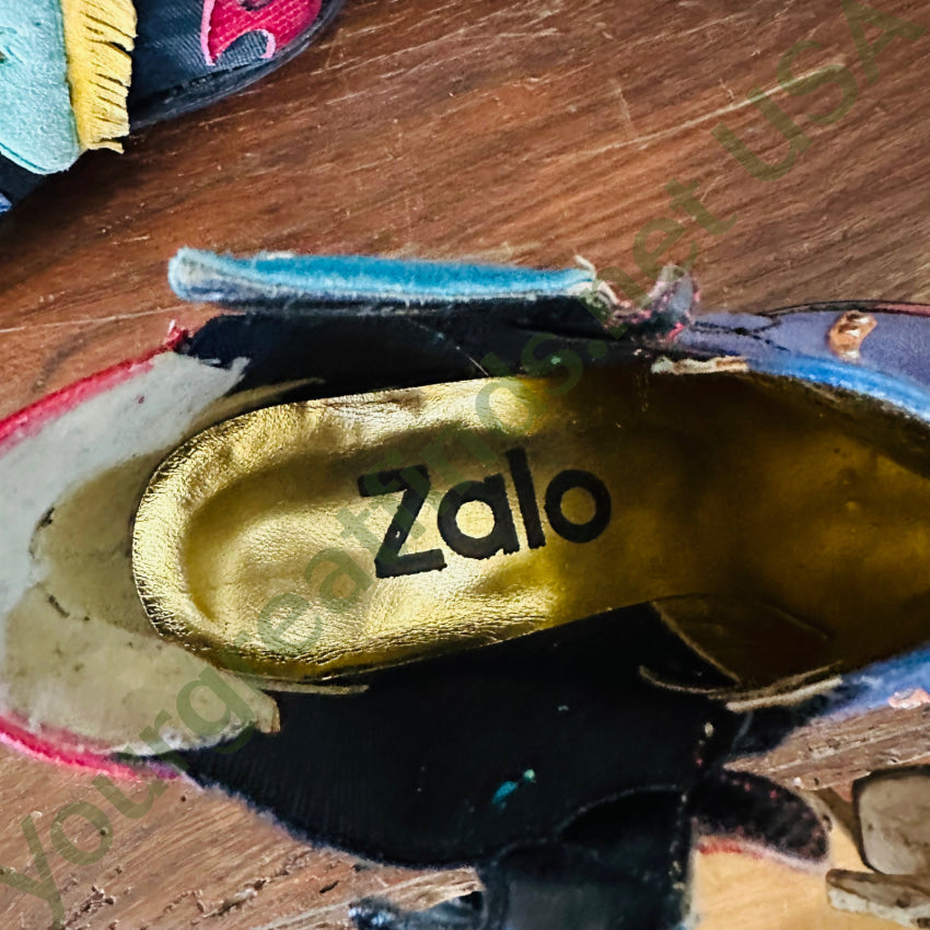 Zalo Leather Horse Western Themed Booties Size 5 Spain