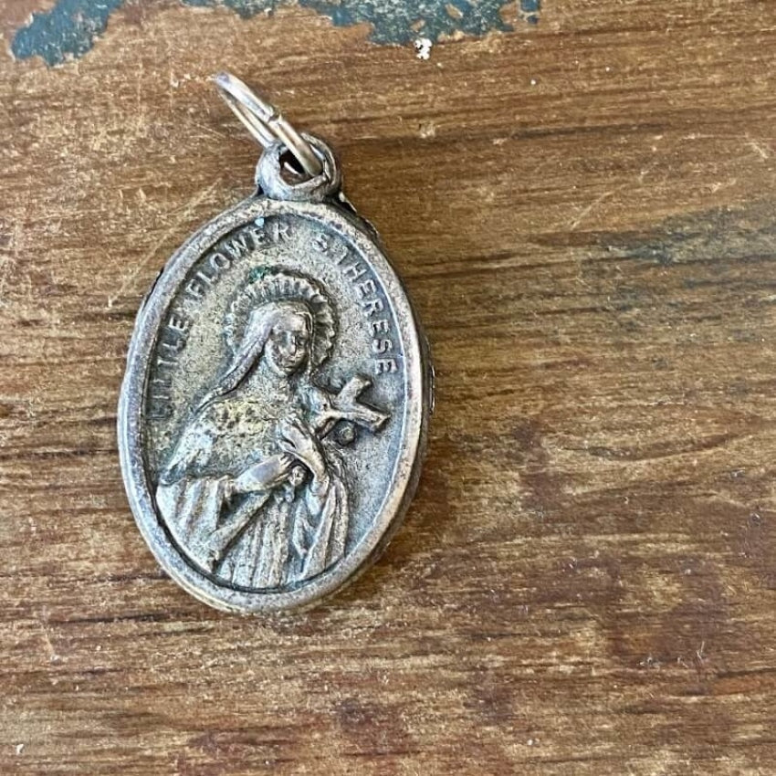 Catholic Devotional Metal Pendant Little Flower St. Therese Yourgreatfinds