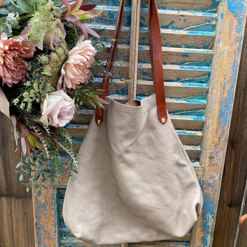 Charlie Middleton Taupe Vogue Bespoke Tote Leather Yourgreatfinds