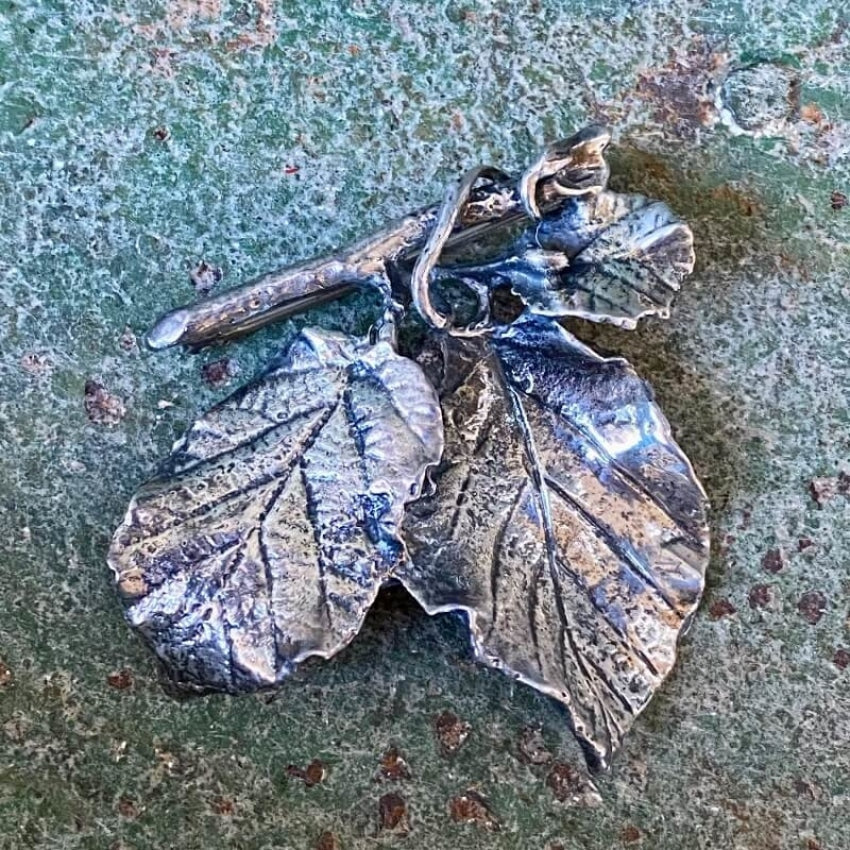 Dancraft Sterling Silver Leaf Design Brooch 1960 Yourgreatfinds