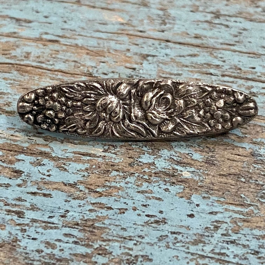 Kirk Stieff Sterling Silver Floral Bar Pin