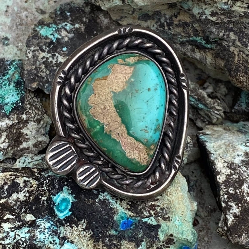 Natural Royston Mine Turquoise Ring in Sterling Silver Size 6 Yourgreatfinds