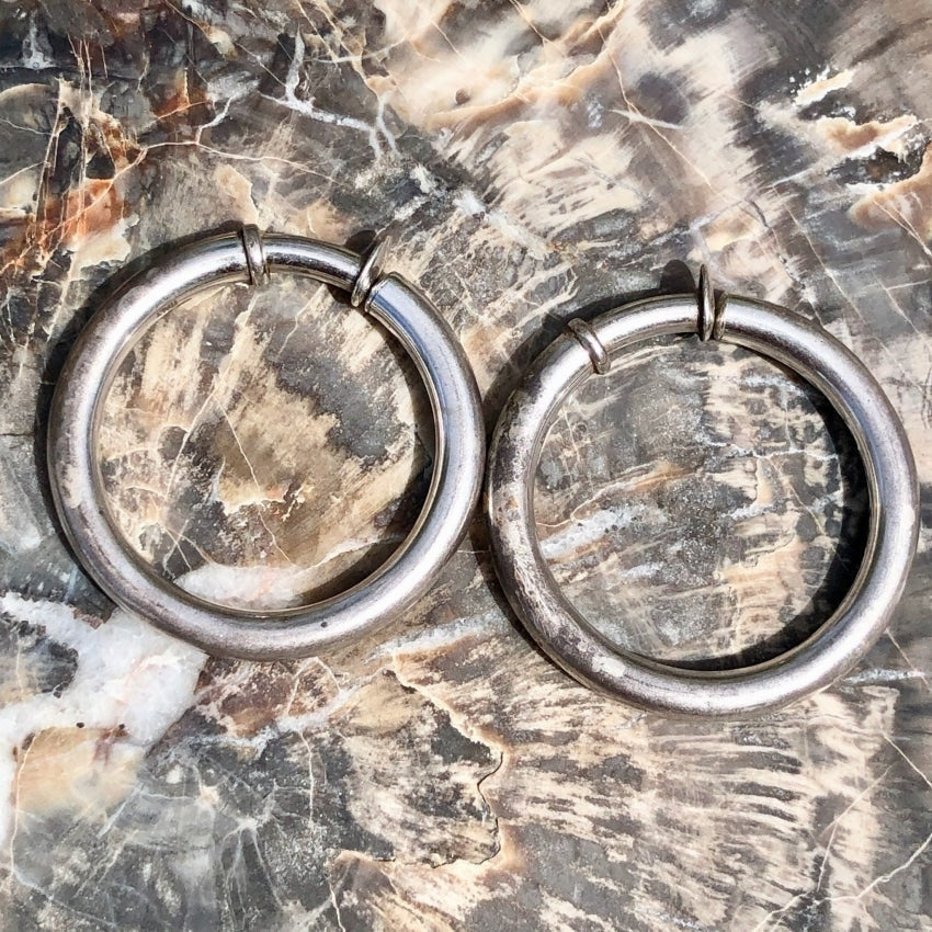 Non-Pierced Hoop Earrings in Sterling Silver Yourgreatfinds