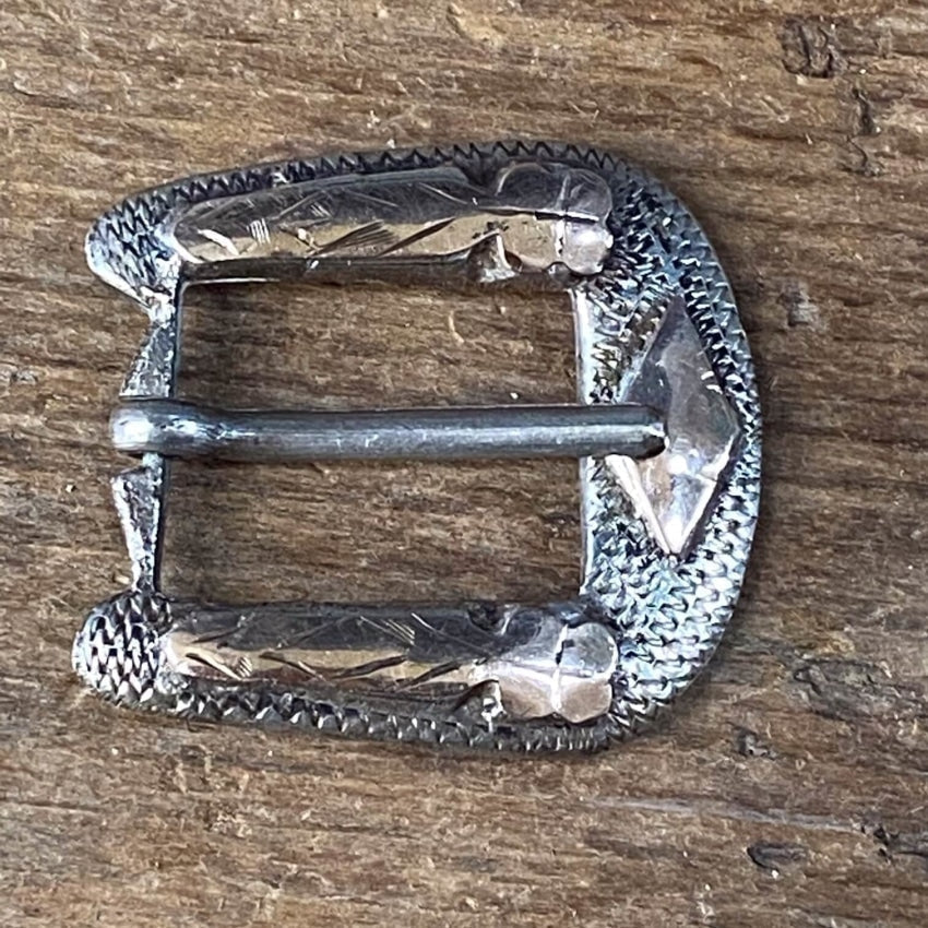 Old Mexican Sterling Silver and Rose Gold Ranger Buckle Yourgreatfinds