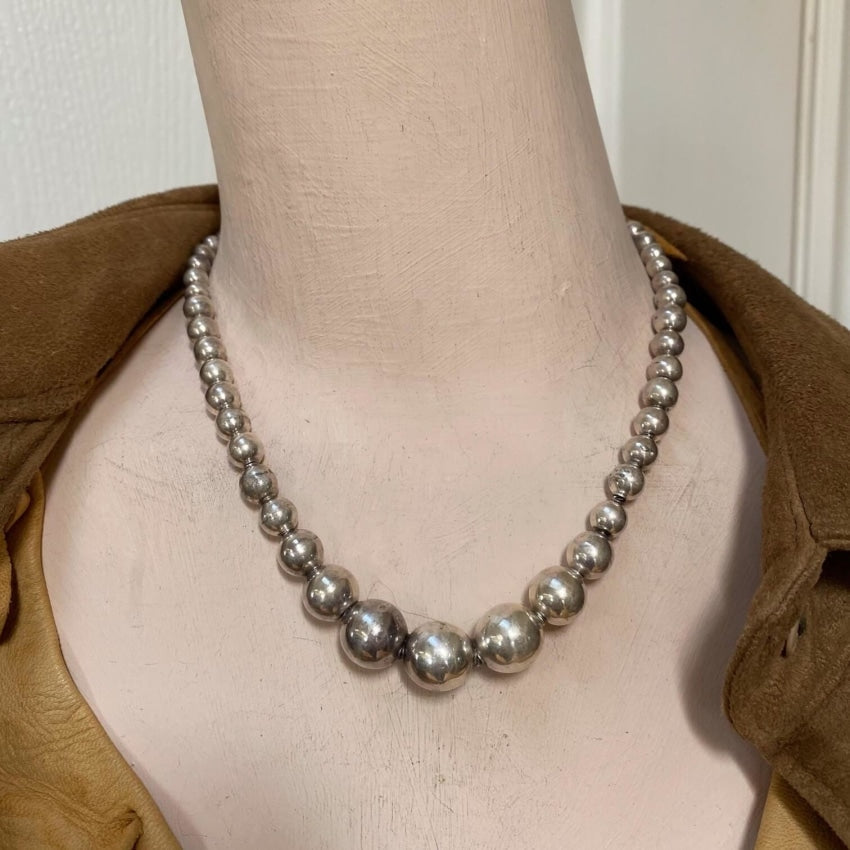 Old Mexican Sterling Silver Pearls Necklace Yourgreatfinds