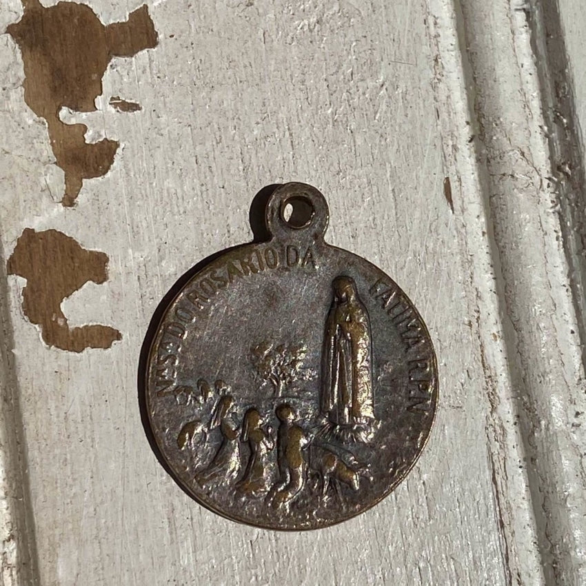 Old Silver over Brass Devotional Metal Yourgreatfinds