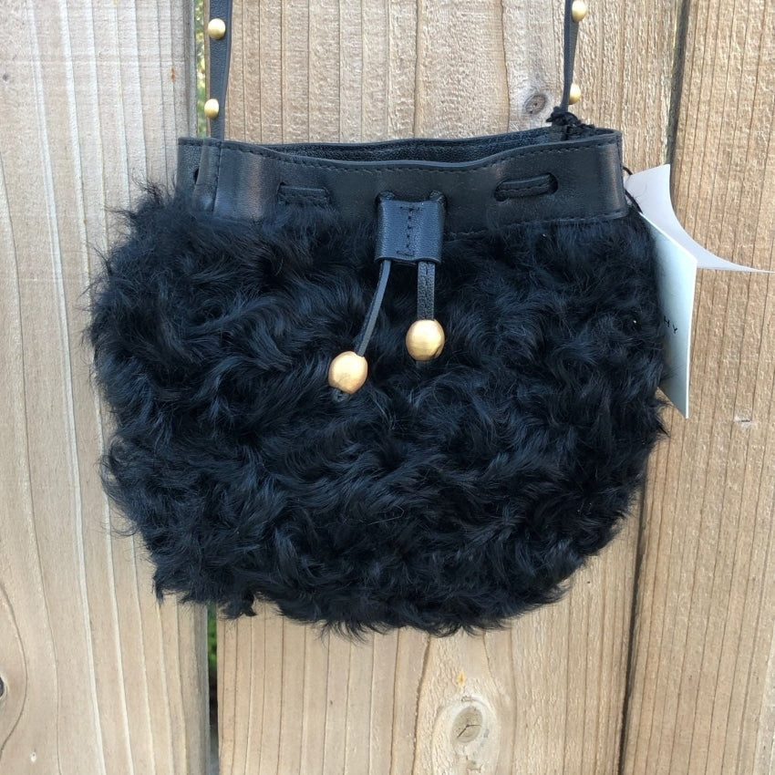 Philosophy by Lorenzo Serafini Curly Wool Crossbody Bag Black New With Tags Yourgreatfinds