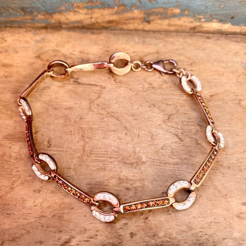 Rose Gold over Sterling Silver Cubic Zirconia Bracelet Yourgreatfinds