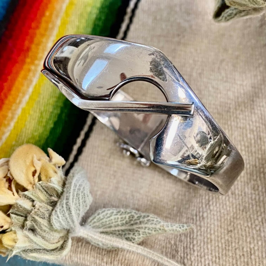Sigi Pineda Sterling Silver Modernist Bracelet Taxco Mexico