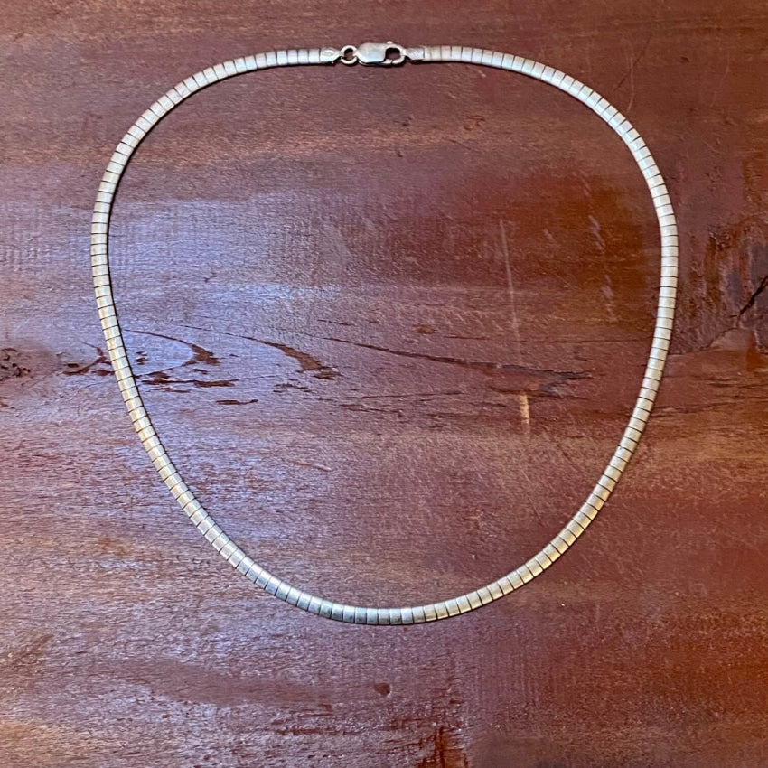 Sterling Silver Choker Chain Necklace 18