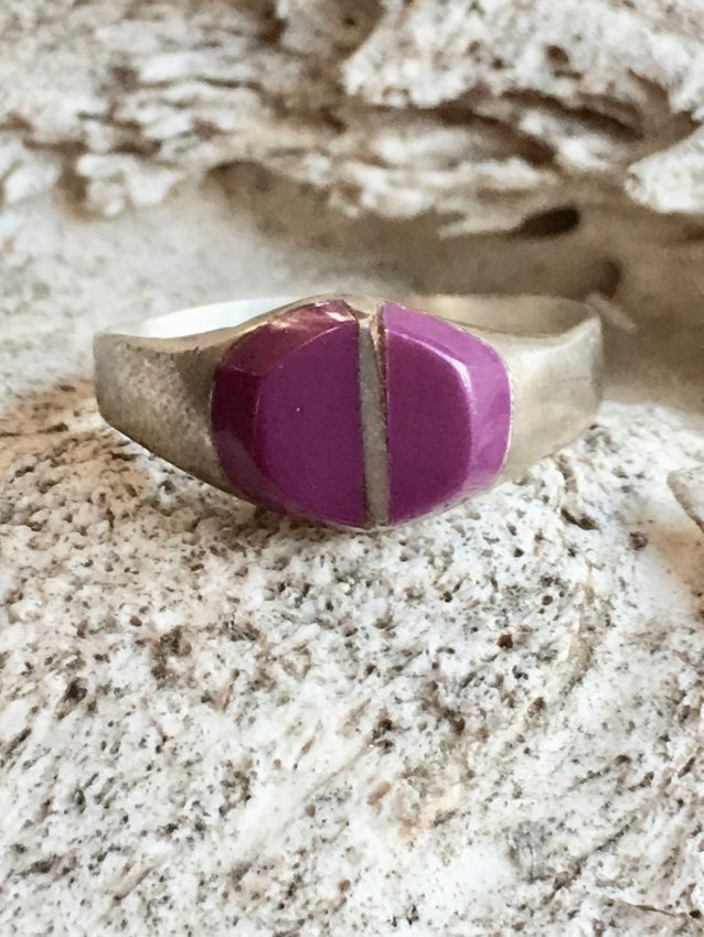 Sterling Silver &amp; Faux Sugilite Ring Mexico Yourgreatfinds