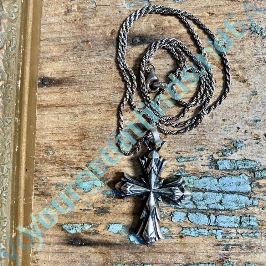 Sterling Silver Holy Cross Pendant and Chain Necklace Yourgreatfinds