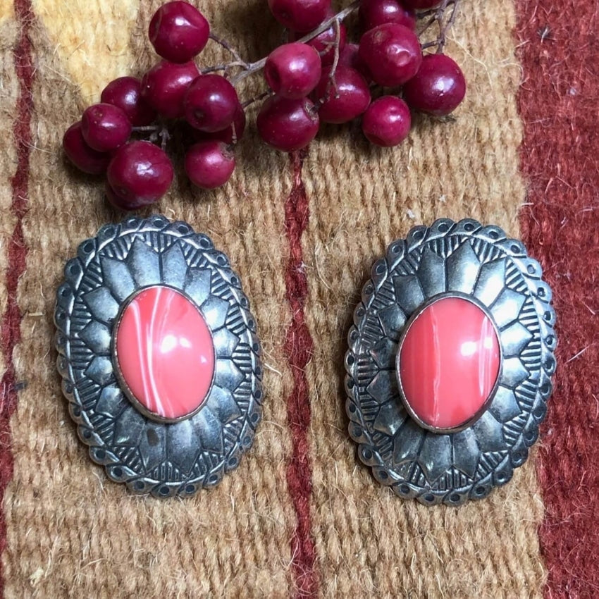 Sterling Silver Stamped Concho Pierced Earrings Yourgreatfinds