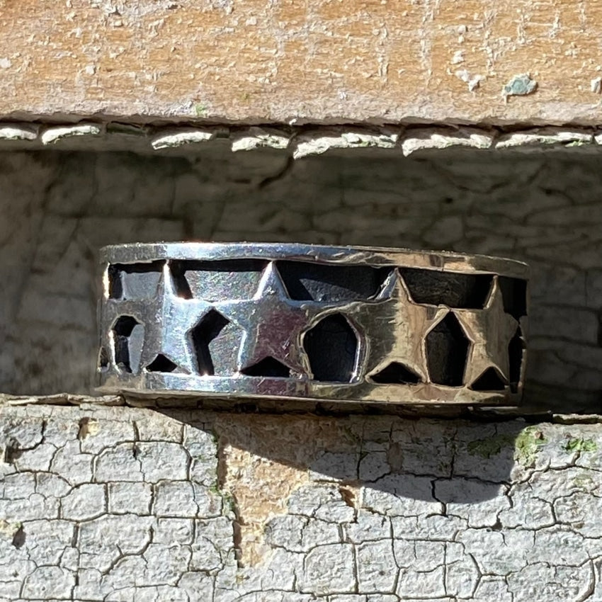 Sterling Silver Stars Band Ring Size 11 Yourgreatfinds
