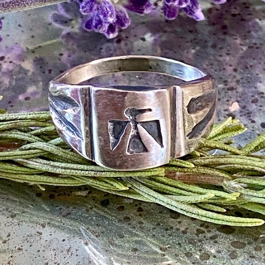 Time Worn Native American Eagle Ring Sterling Silver 11.5 Yourgreatfinds